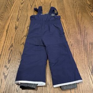 Hanna Andersson Outdoor Kids Ski Bib Snow Pants Navy Blue Gray Toddler Size 3